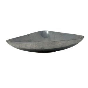 Vintage Pewter Triangle Bowl Handcrafted Modern Home Decor Accent MCM Serving